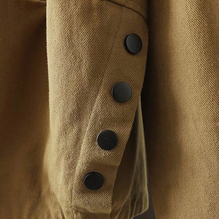 Buddha Stones Fall Button Down Women's Long Sleeve Outerwear Jacket With Pockets - image 23