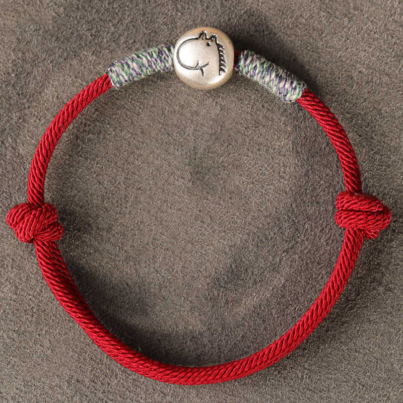 Buddha Stones 999 Sterling Silver Year Of The Horse Chinese Zodiac String Braided Luck Bracelet - image 6