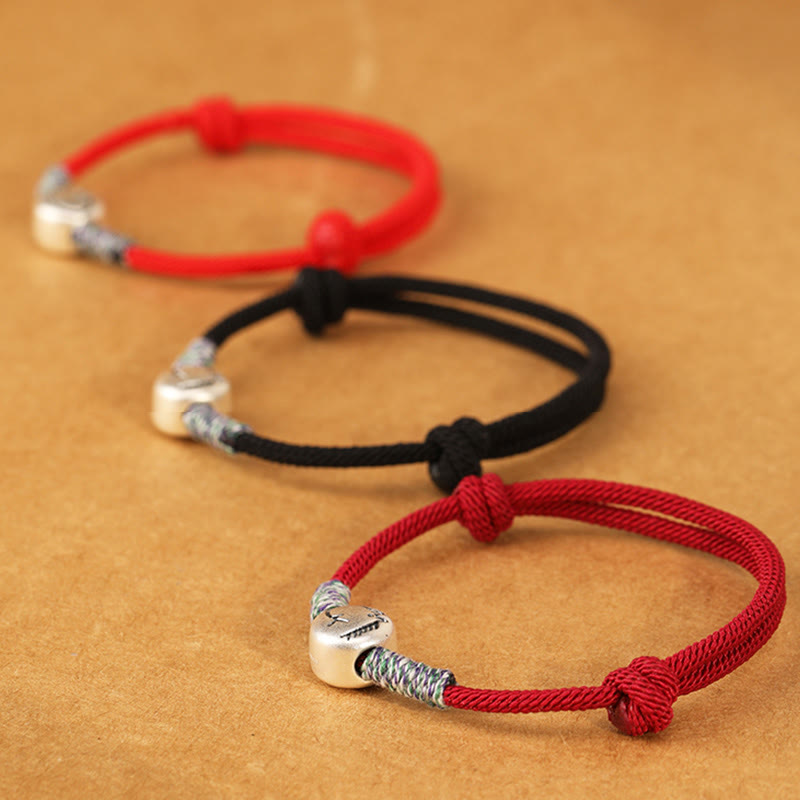 Buddha Stones 999 Sterling Silver Year Of The Horse Chinese Zodiac String Braided Luck Bracelet - image 56