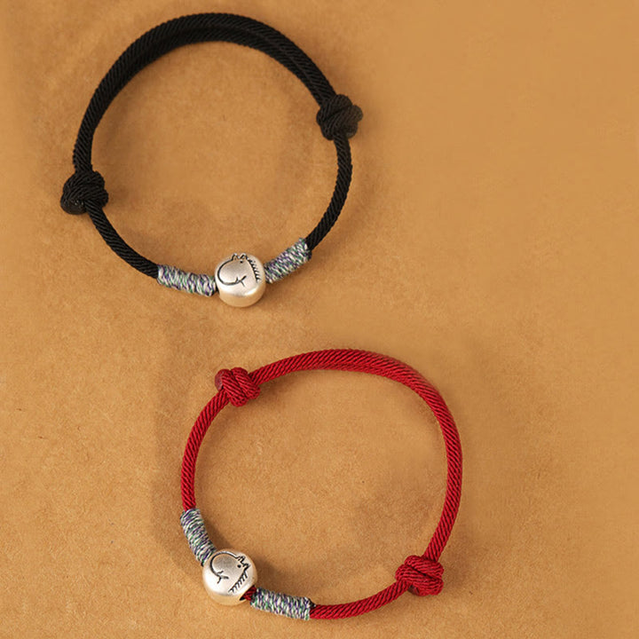 Buddha Stones 999 Sterling Silver Year Of The Horse Chinese Zodiac String Braided Luck Bracelet - image 57
