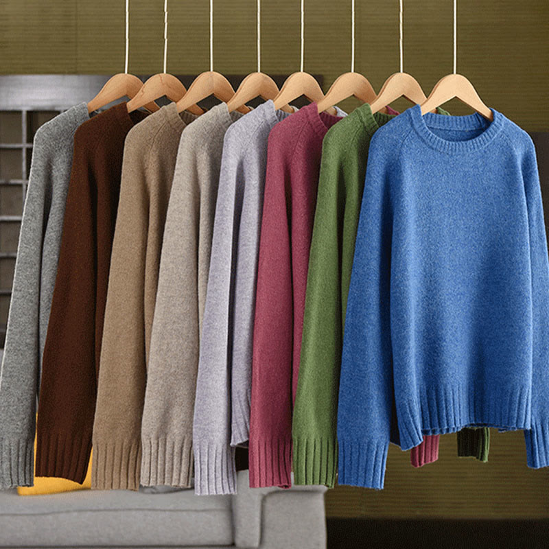 Buddha Stones Winter Crew Neck Warm Long Sleeve Women's Cotton Knitted Sweater - image 1