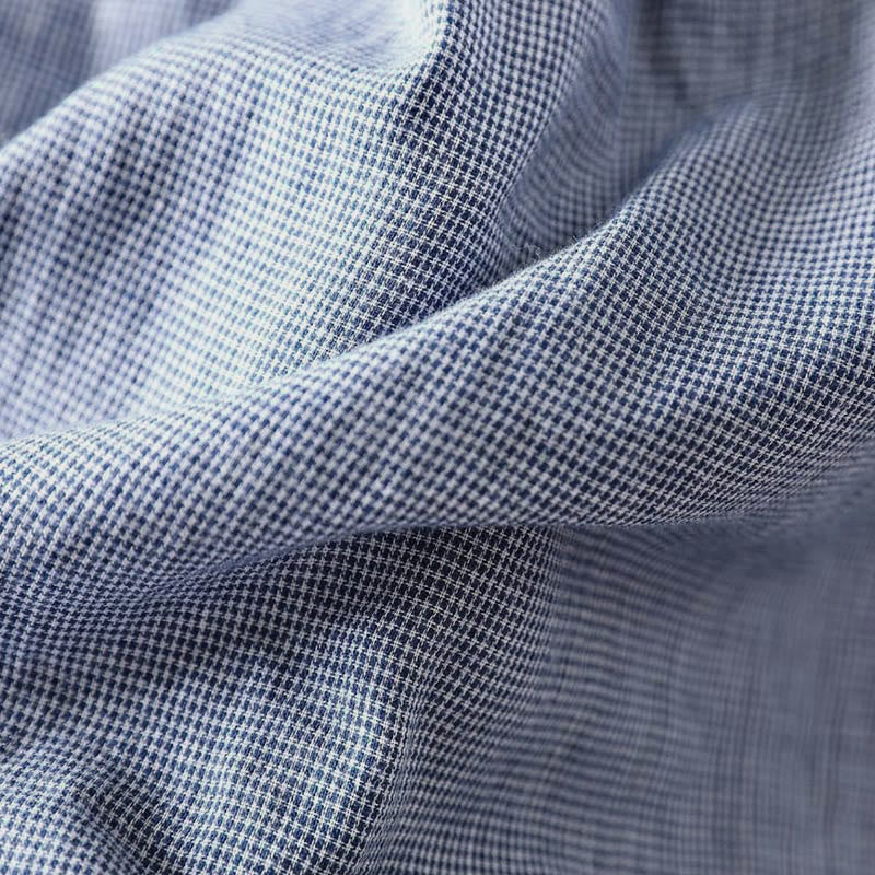 Buddha Stones Fall Small Plaid Button Down Ruffle Collar Long Sleeve Women's Cotton Shirt - image 12