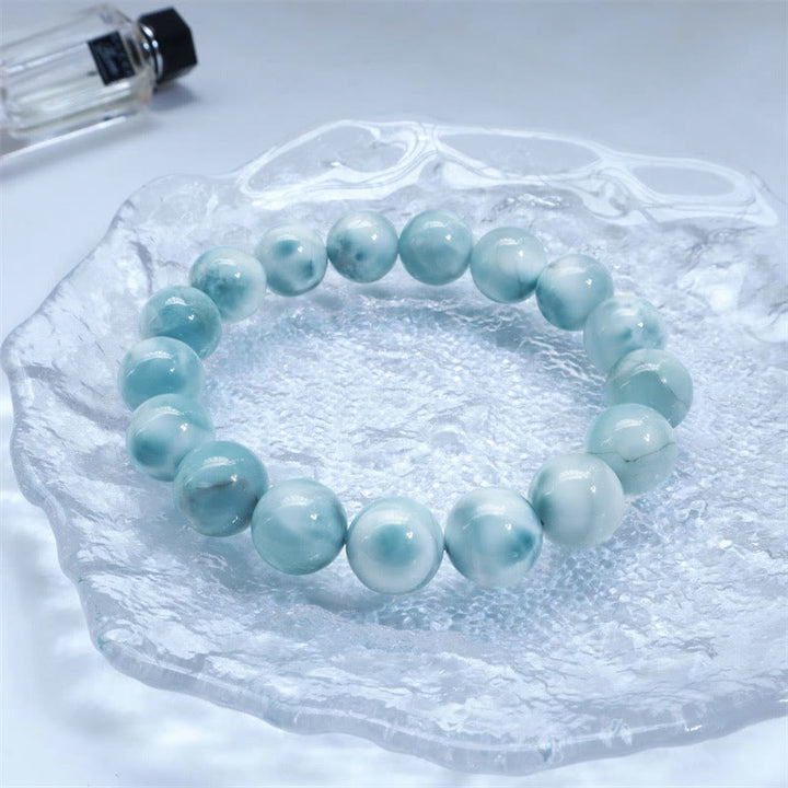 Buddha Stones Natural Larimar Wisdom Confidence Bracelet - image 3