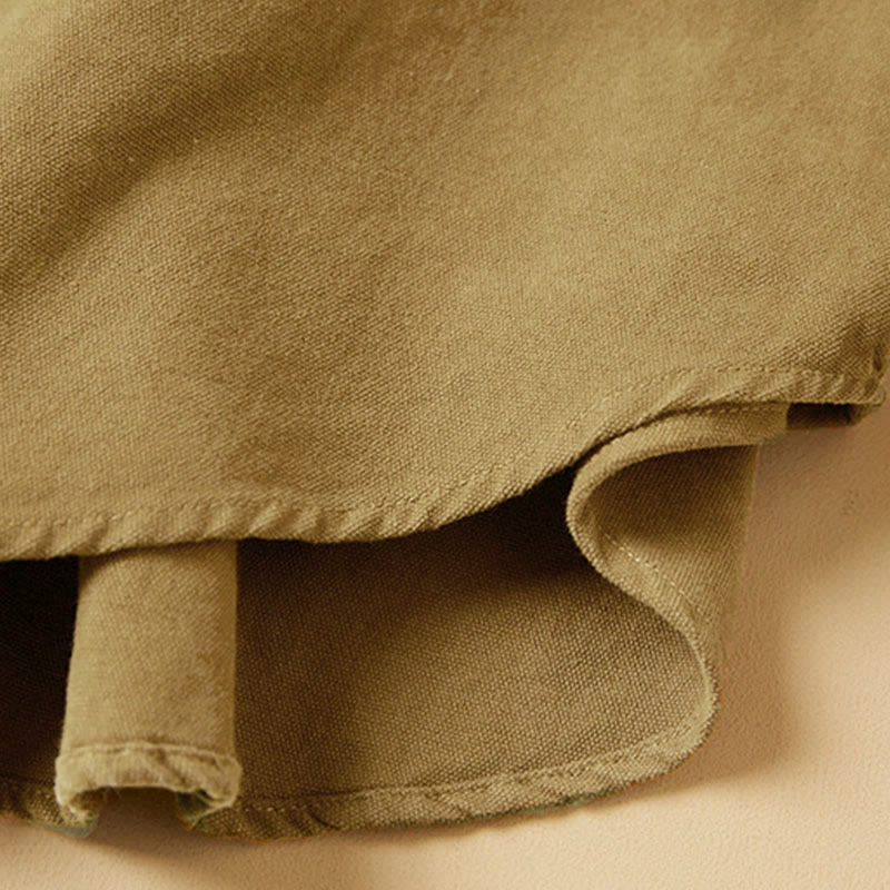 Buddha Stones Casual Buttons Design Women's Stand Collar Long Sleeve Cotton Shirt - image 12