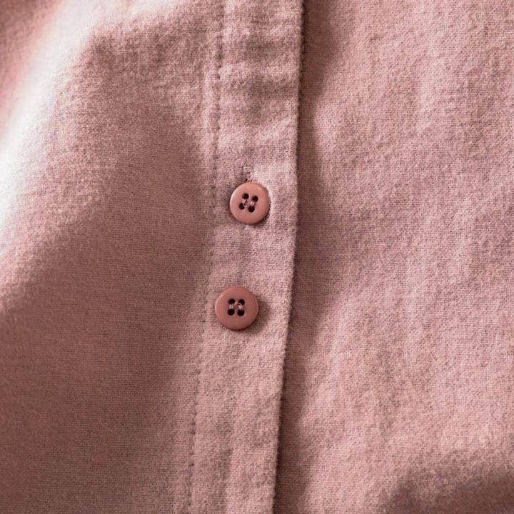 Buddha Stones Fall Solid Color Button Down Stand Collar Long Sleeve Women's Cotton Shirt - image 11