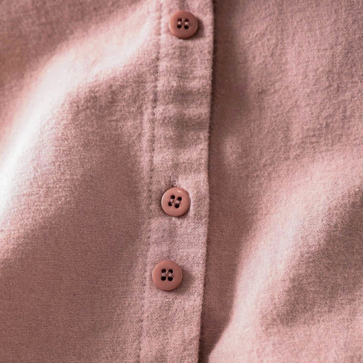 Buddha Stones Fall Solid Color Button Down Stand Collar Long Sleeve Women's Cotton Shirt - image 10