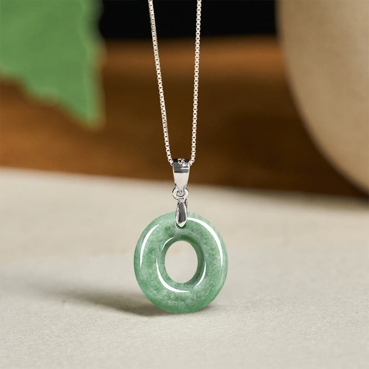 Buddha Stones "May You Find Your Own Meaning" Natural A-Z Letter Jade Titanium Steel Chain Necklace Includes Gift Message Card - image 172