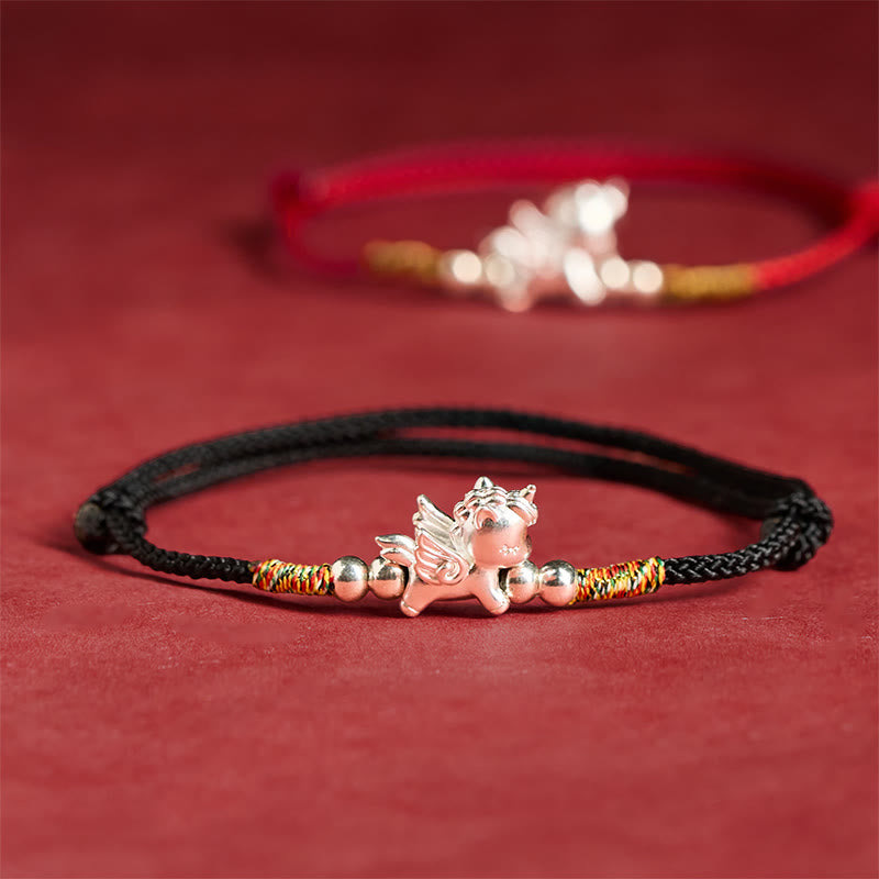 Buddha Stones "All the Best for Fortune and Protection" 925 Sterling Silver Year Of The Horse String Bracelet Includes Gift Message Card - image 23