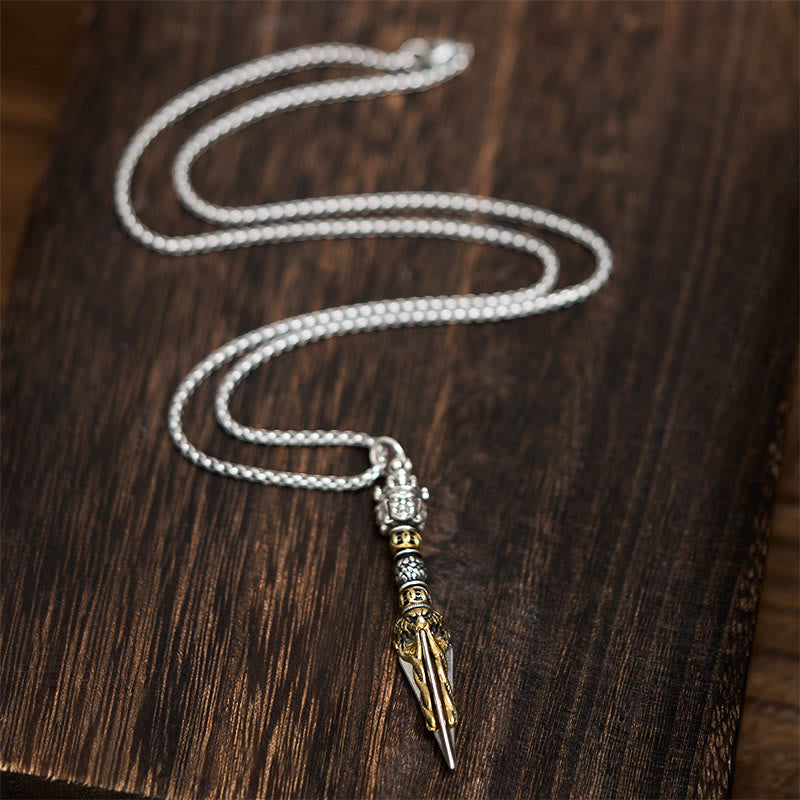 Buddha Stones Tibetan Vajra Vajrakila Copper Healing Spiritual Power Necklace Pendant - image 4