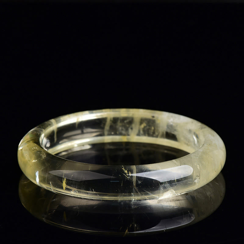 Buddha Stones Natural Citrine Quartz Prosperity Cuff Bangle Bracelet - Natural Citrine(Color May Vary) - 62mm - image 0