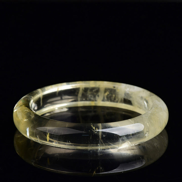 Buddha Stones Natural Citrine Quartz Prosperity Cuff Bangle Bracelet - Natural Citrine(Color May Vary) - 62mm - image 0