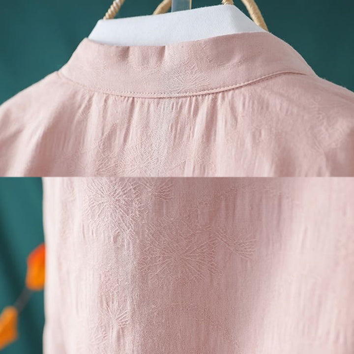 Buddha Stones Winter Frog-Button Embroidery Flowers Vines Open Front Cotton Long Sleeve Women's Thermal Jacket - image 10