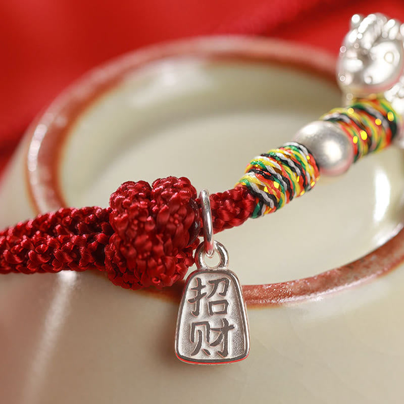 Buddha Stones 999 Sterling Silver Year Of The Horse Freedom Manually Made String Bracelet - image 12