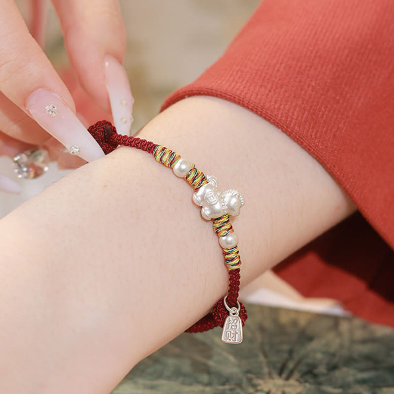 Buddha Stones 999 Sterling Silver Year Of The Horse Freedom Manually Made String Bracelet - image 9