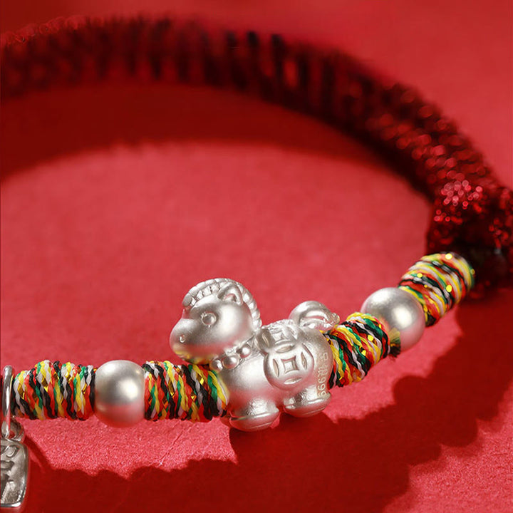 Buddha Stones 999 Sterling Silver Year Of The Horse Freedom Manually Made String Bracelet - image 15
