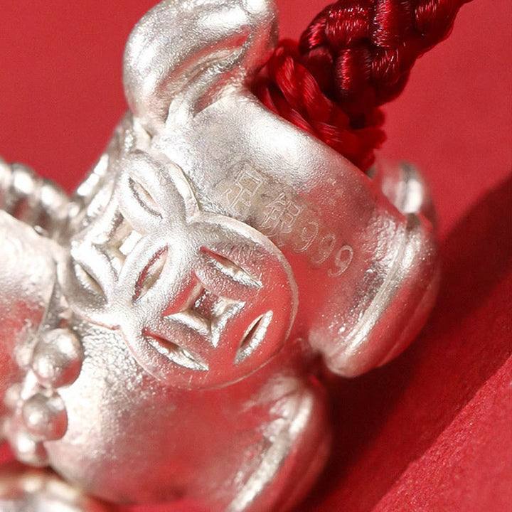 Buddha Stones 999 Sterling Silver Red Agate Year Of The Horse Prosperity String Bracelet - image 15