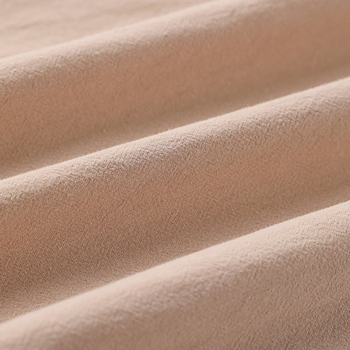 Buddha Stones Spring Fall Solid Color Long Sleeve Mid-length Open Front Men's Kimono - image 7