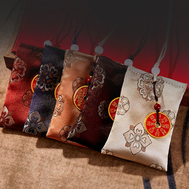 Buddha Stones Mountain Ghosts Spend Money Jacquard Embroidery Sachet Blessing Hanging Decoration - image 6