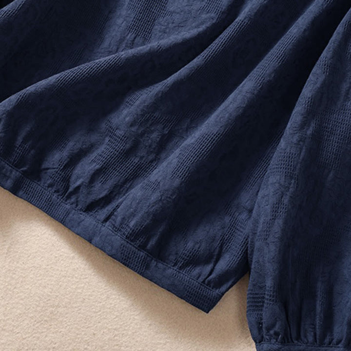 Buddha Stones Fall Jacquard Buttons Down Design Cotton Long Sleeve Women's Hoodie - image 6