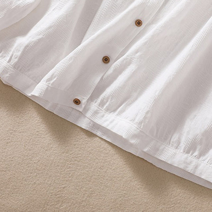 Buddha Stones Fall Jacquard Buttons Down Design Cotton Long Sleeve Women's Hoodie - image 25