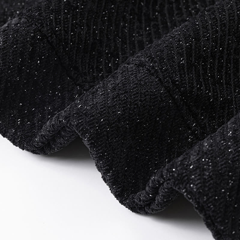 Buddha Stones Fall Crew Neck Stripes Button Men's Sweatshirt Pullover - image 8