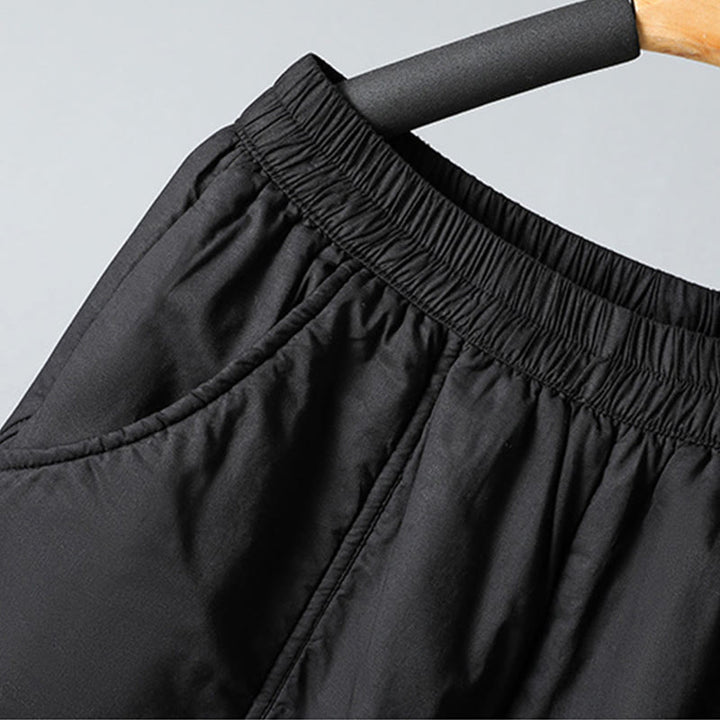 Buddha Stones Winter Elastic Waist Cotton Thermal Women's Cropped 7-8 Length Harem Pants With Pockets - image 21