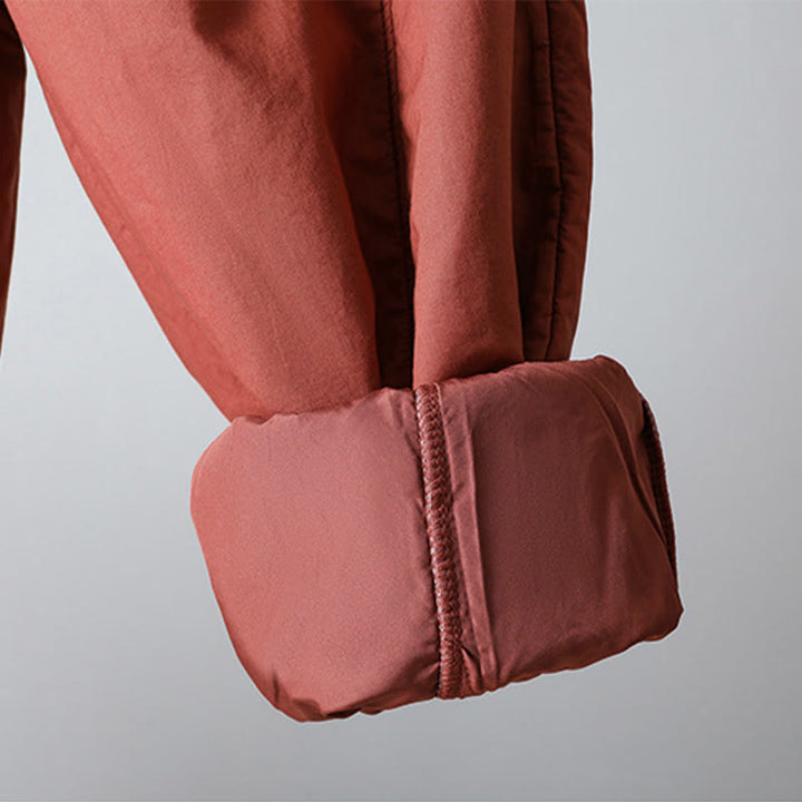 Buddha Stones Winter Elastic Waist Cotton Thermal Women's Cropped 7-8 Length Harem Pants With Pockets - image 15