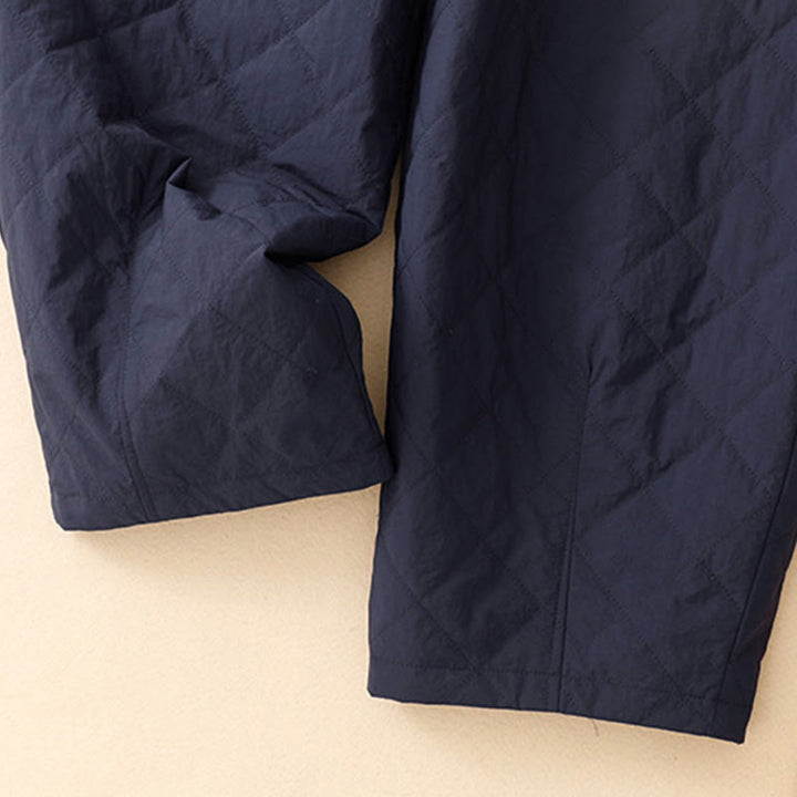 Buddha Stones Winter Lines Elastic Waist Drawstring Cotton Thermal Women's Pants With Zipper Pockets - image 5