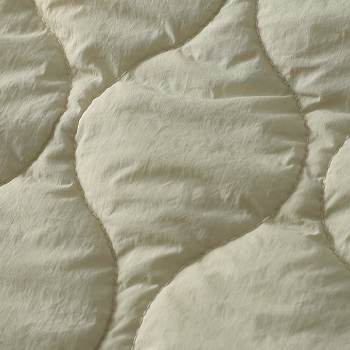 Buddha Stones Winter Curved Lines Elastic Waist Drawstring Patchwork Plaid Cotton Thermal Women's Pants With Pockets - image 13