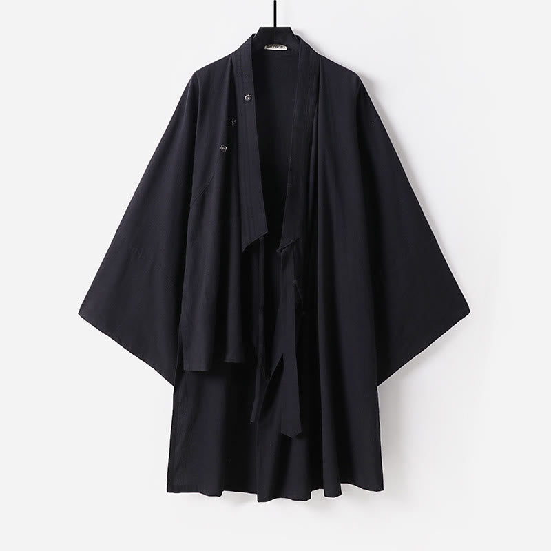 Buddha Stones Wudang Traditional Tai Chi Ceremony Three Quarter Sleeve Men's Taoist Long Robe - image 4