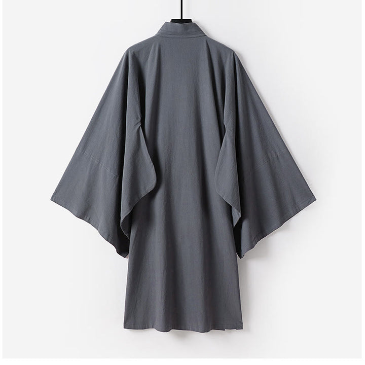 Buddha Stones Wudang Traditional Tai Chi Ceremony Three Quarter Sleeve Men's Taoist Long Robe - image 4