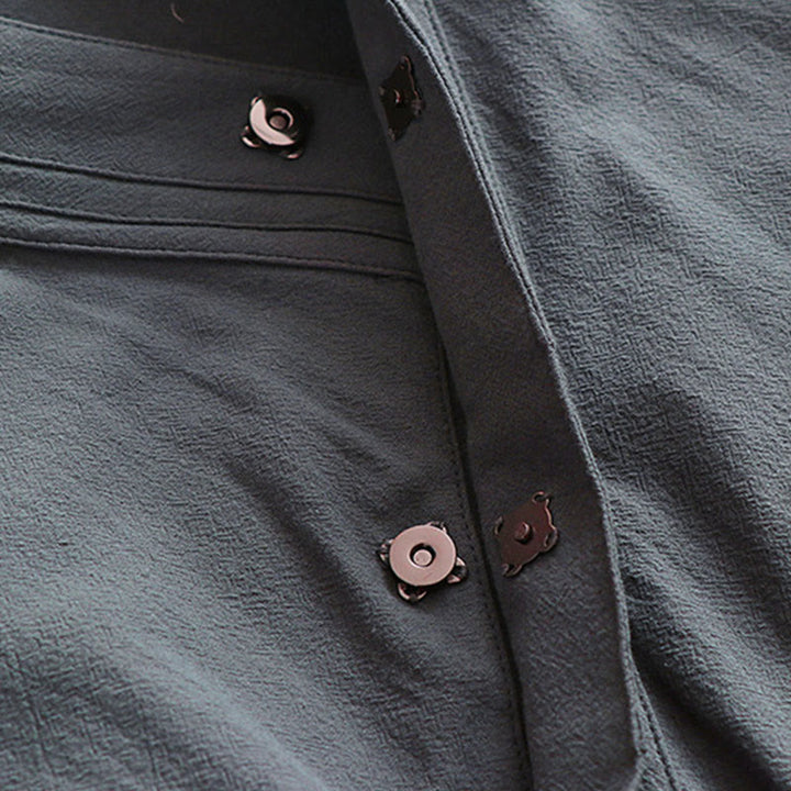 Buddha Stones Wudang Traditional Tai Chi Ceremony Three Quarter Sleeve Men's Taoist Long Robe - image 9