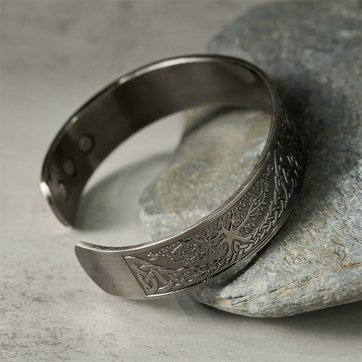 Buddha Stones The Tree Of Life Copper Open Balance Luck Cuff Bracelet Bangle - image 2