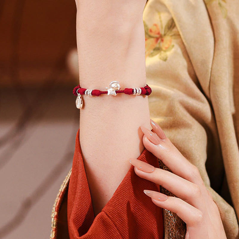 Buddha Stones 999 Sterling Silver Year Of The Horse Freedom String Bracelet - image 4