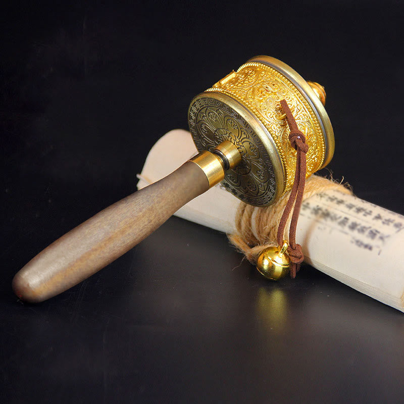 Tibetan Lucky Prayer Wheel Six True Words Decoration - image 1