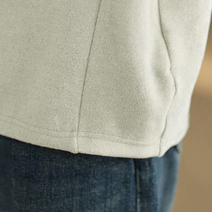 Buddha Stones Winter Solid Color Cotton Long Sleeve Women's Hoodie Has Hood - image 15