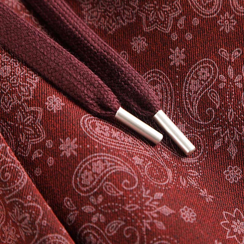 Buddha Stones Casual Floral Pattern Polyester Women's Wide Leg Pants With Pockets - image 7