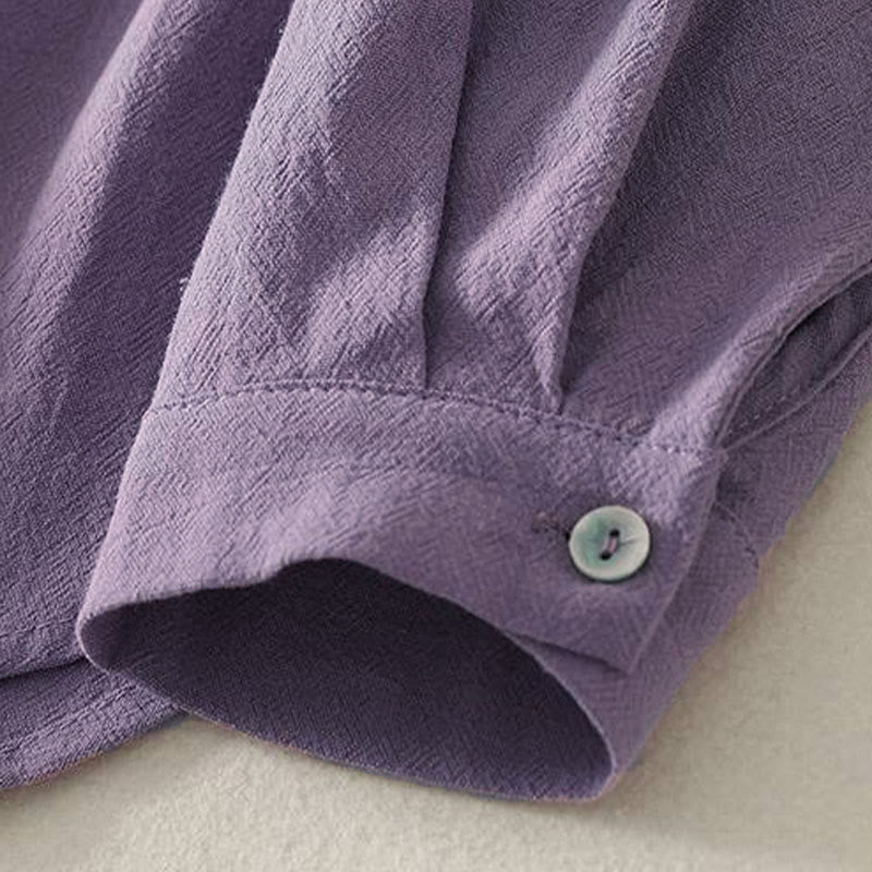 Buddha Stones Fall Crew Collar Long Sleeve Women's Polyester Shirt With Pockets - image 9