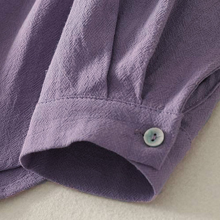 Buddha Stones Fall Crew Collar Long Sleeve Women's Polyester Shirt With Pockets - image 9