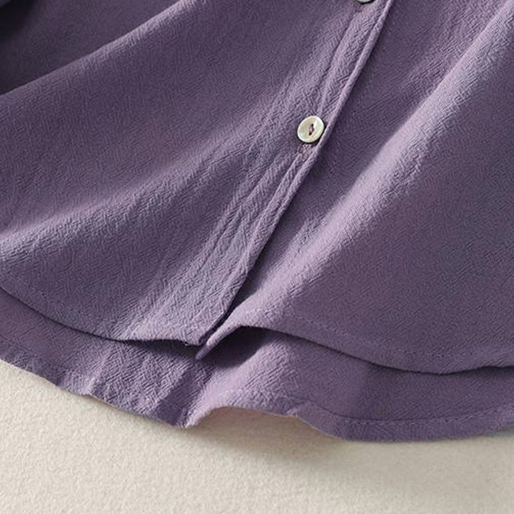 Buddha Stones Fall Crew Collar Long Sleeve Women's Polyester Shirt With Pockets - image 8