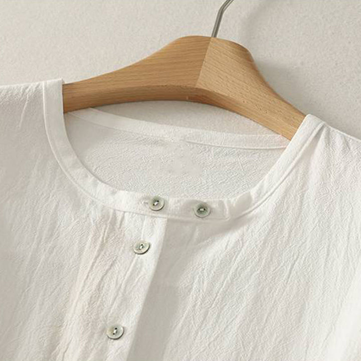 Buddha Stones Fall Crew Collar Long Sleeve Women's Polyester Shirt With Pockets - image 13