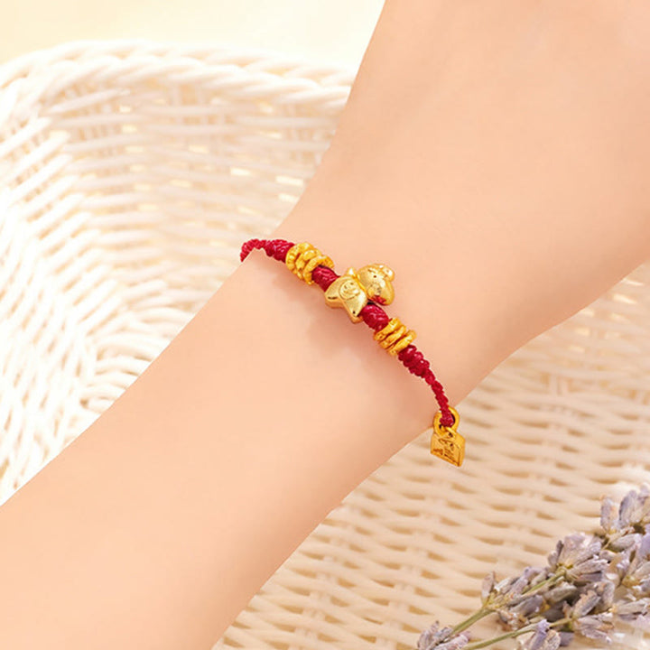 Buddha Stones Year Of The Horse Success Strength Braided String Adjustable Bracelet - image 2