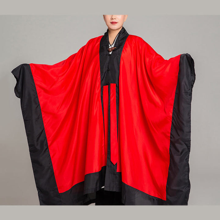 Buddha Stones Wudang Solid Color Long Wide Sleeve Unisex Taoist Robe Kimono For Qigong Tai Chi Ceremony - image 16