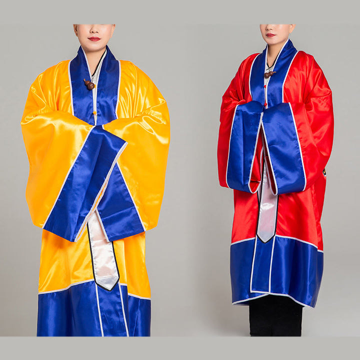 Buddha Stones Wudang Crane Embroidery Long Wide Sleeve Unisex Taoist Robe Gown Kimono For Qigong Tai Chi Ceremony - image 18