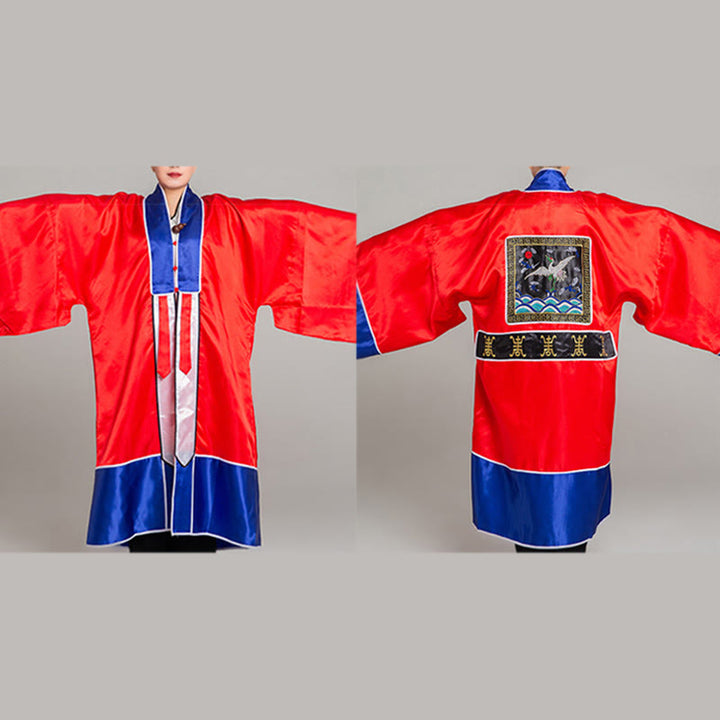 Buddha Stones Wudang Crane Embroidery Long Wide Sleeve Unisex Taoist Robe Gown Kimono For Qigong Tai Chi Ceremony - image 6