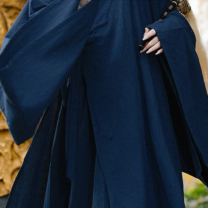 Buddha Stones Fall Winter Wudang Traditional Tai Chi Martial Arts Ceremony Linen Long Sleeve Unisex Taoist Long Robe - image 6