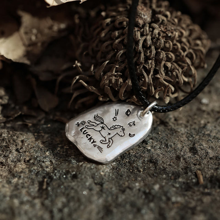 Buddha Stones 999 Sterling Silver Lucky Horse Charm Year Of The Horse 925 Sterling Silver Chain Blessing Necklace Pendants - image 12