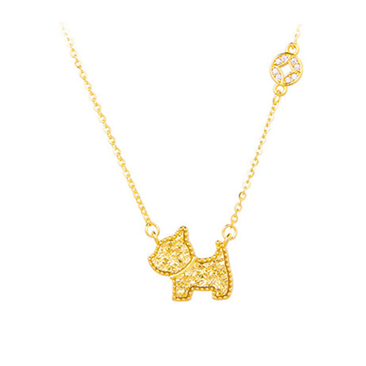 Buddha Stones Year Of The Horse Chinese Zodiac 925 Sterling Silver Coin Design Blessing Chain Necklace Pendants - Dog - Silver(Blessing ♥ Protection) - image 29