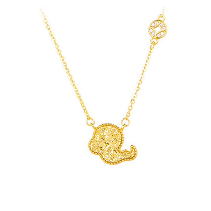 Buddha Stones Year Of The Horse Chinese Zodiac 925 Sterling Silver Coin Design Blessing Chain Necklace Pendants - Snake - Silver(Blessing ♥ Protection) - image 21