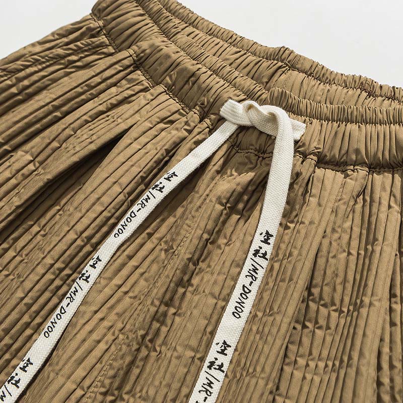 Buddha Stones Fall Solid Color Drawstring Men's Ankle-Length Harem Pants With Pockets - image 21